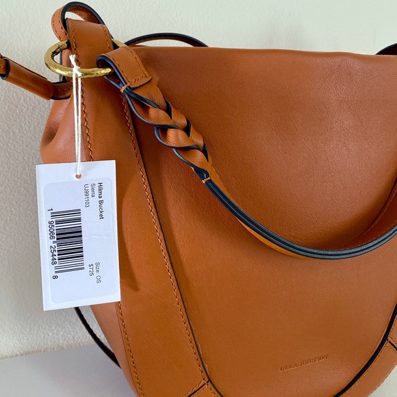 Ulla Johnson Hilma Top-Handle Leather Bucket Bag in Sienna Brown - Picture 10 of 16